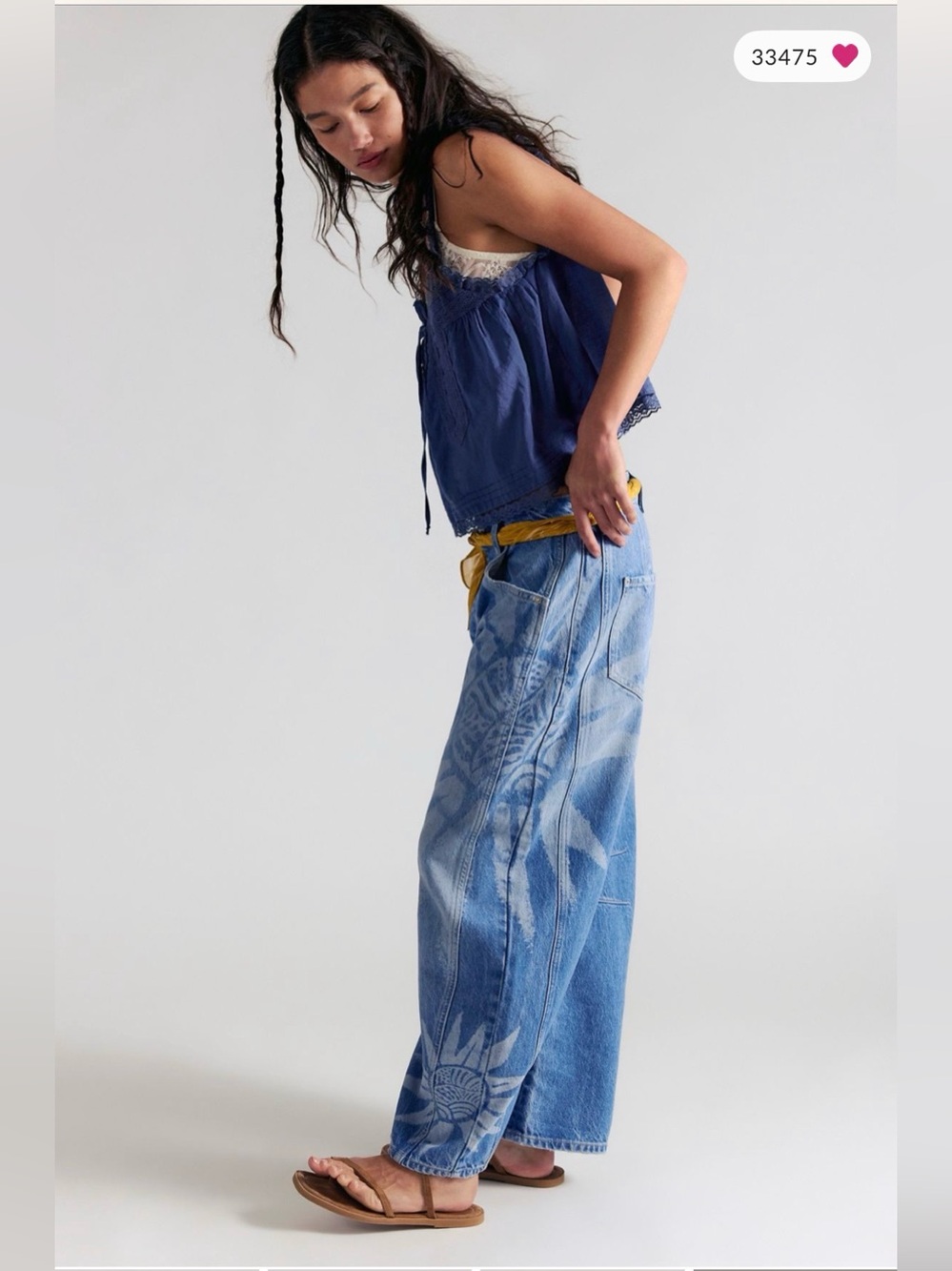 We the Free by Free People Printed Good Luck Barrels ~ Sun Dazed - Picture 2 of 12